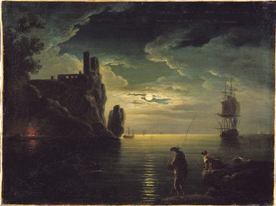 Evening Seascape by Claude Joseph Vernet